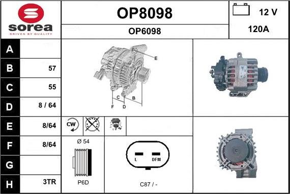 SNRA OP8098 - Ģenerators autodraugiem.lv