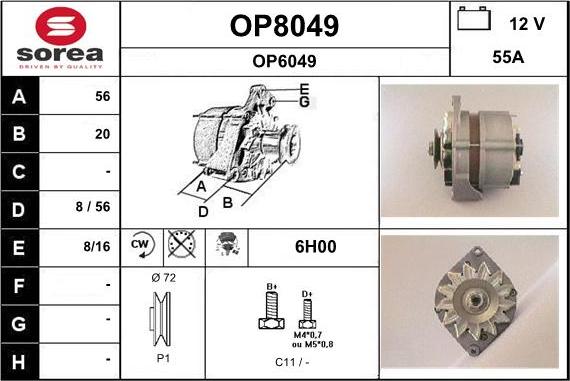 SNRA OP8049 - Ģenerators autodraugiem.lv