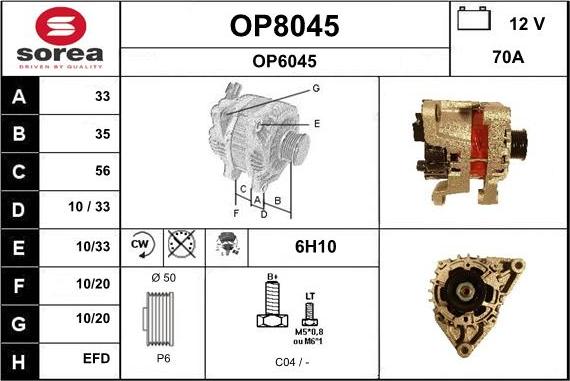 SNRA OP8045 - Ģenerators autodraugiem.lv