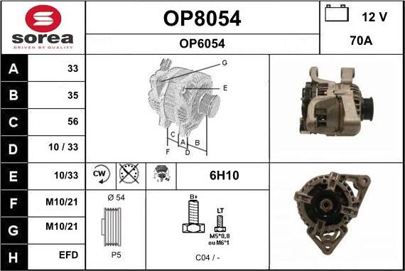 SNRA OP8054 - Ģenerators autodraugiem.lv