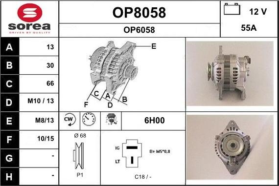 SNRA OP8058 - Ģenerators autodraugiem.lv
