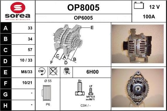 SNRA OP8005 - Ģenerators autodraugiem.lv