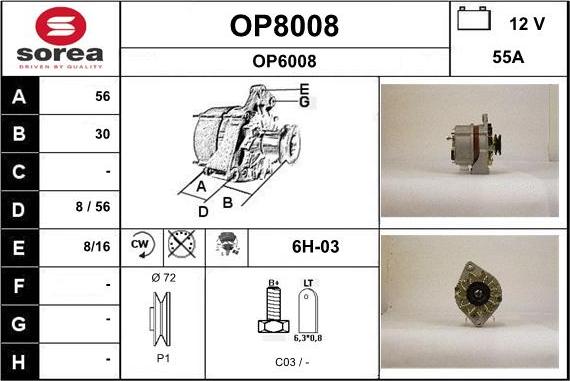 SNRA OP8008 - Ģenerators autodraugiem.lv