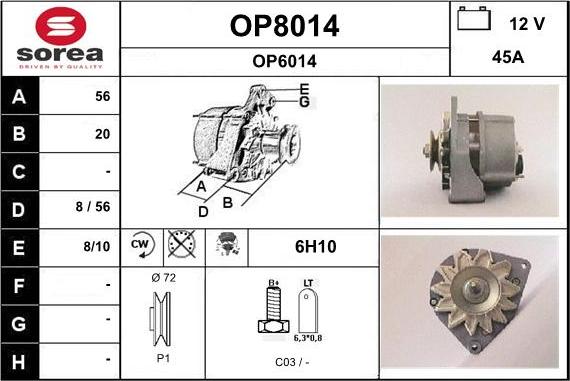 SNRA OP8014 - Ģenerators autodraugiem.lv