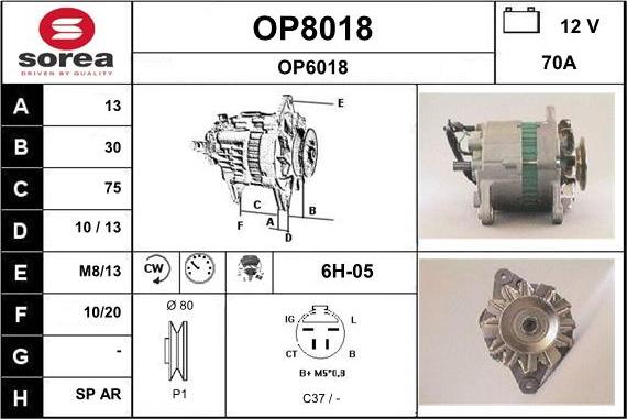 SNRA OP8018 - Ģenerators autodraugiem.lv