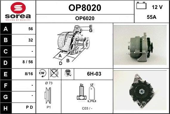 SNRA OP8020 - Ģenerators autodraugiem.lv