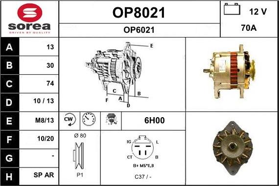 SNRA OP8021 - Ģenerators autodraugiem.lv