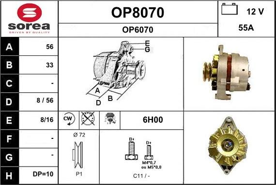 SNRA OP8070 - Ģenerators autodraugiem.lv