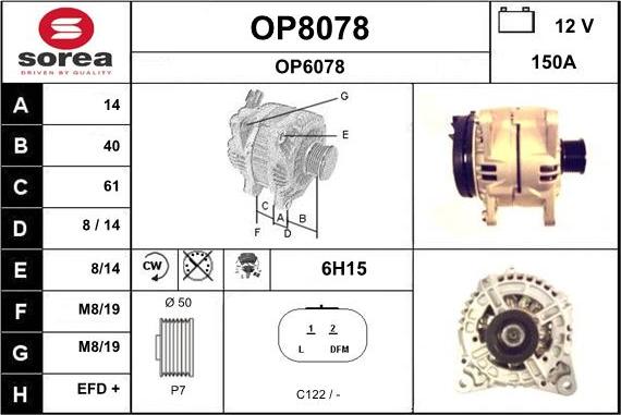 SNRA OP8078 - Ģenerators autodraugiem.lv