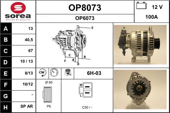 SNRA OP8073 - Ģenerators autodraugiem.lv