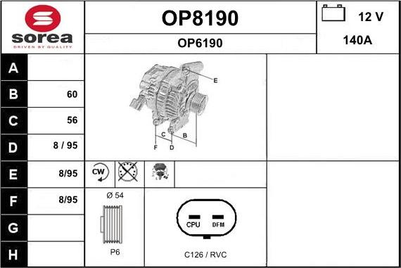 SNRA OP8190 - Ģenerators autodraugiem.lv