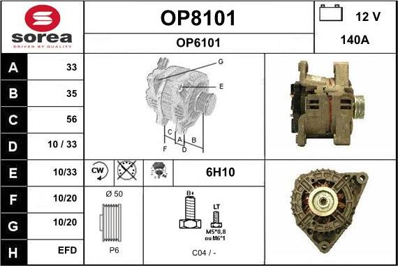 SNRA OP8101 - Ģenerators autodraugiem.lv