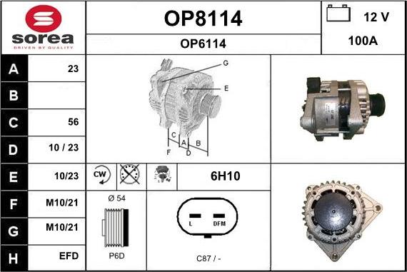 SNRA OP8114 - Ģenerators autodraugiem.lv