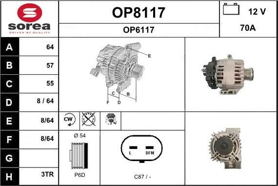SNRA OP8117 - Ģenerators autodraugiem.lv