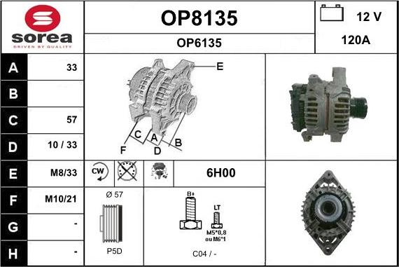 SNRA OP8135 - Ģenerators autodraugiem.lv