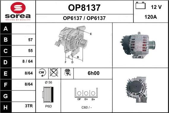 SNRA OP8137 - Ģenerators autodraugiem.lv