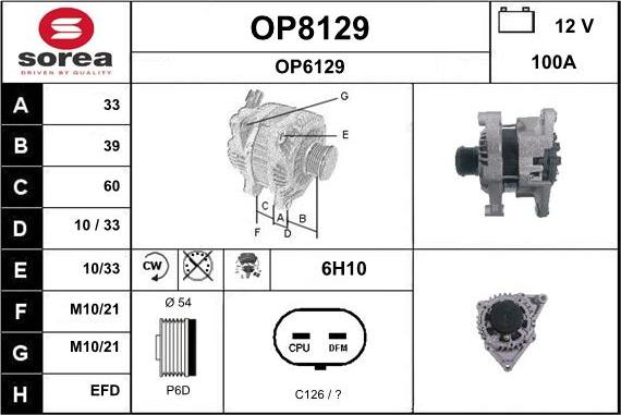 SNRA OP8129 - Ģenerators autodraugiem.lv