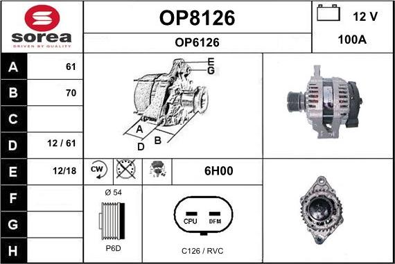 SNRA OP8126 - Ģenerators autodraugiem.lv