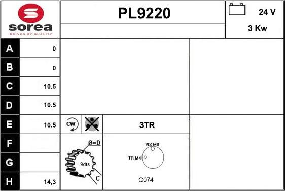 SNRA PL9220 - Starteris autodraugiem.lv