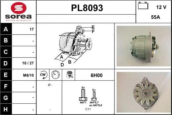 SNRA PL8093 - Ģenerators autodraugiem.lv