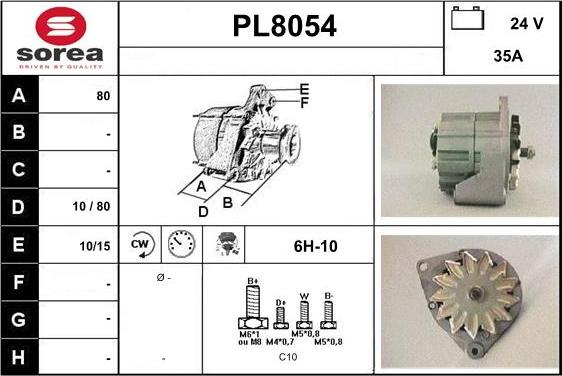 SNRA PL8054 - Ģenerators autodraugiem.lv