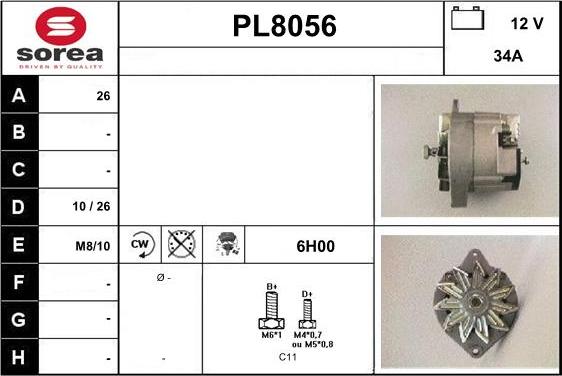 SNRA PL8056 - Ģenerators autodraugiem.lv