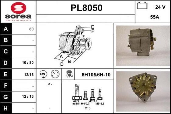 SNRA PL8050 - Ģenerators autodraugiem.lv