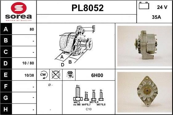 SNRA PL8052 - Ģenerators autodraugiem.lv