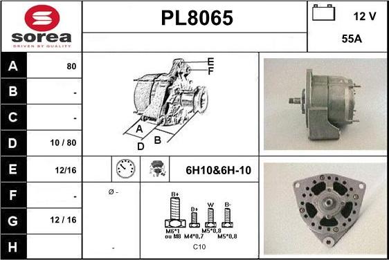 SNRA PL8065 - Ģenerators autodraugiem.lv