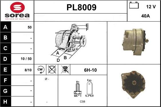 SNRA PL8009 - Ģenerators autodraugiem.lv
