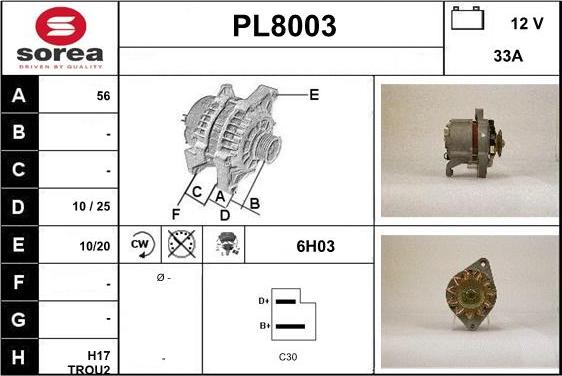 SNRA PL8003 - Ģenerators autodraugiem.lv