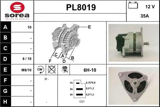 SNRA PL8019 - Ģenerators autodraugiem.lv