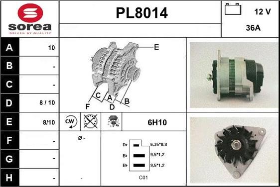 SNRA PL8014 - Ģenerators autodraugiem.lv