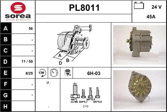 SNRA PL8011 - Ģenerators autodraugiem.lv