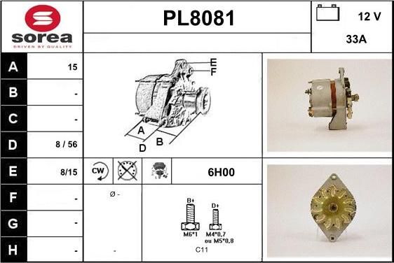 SNRA PL8081 - Ģenerators autodraugiem.lv