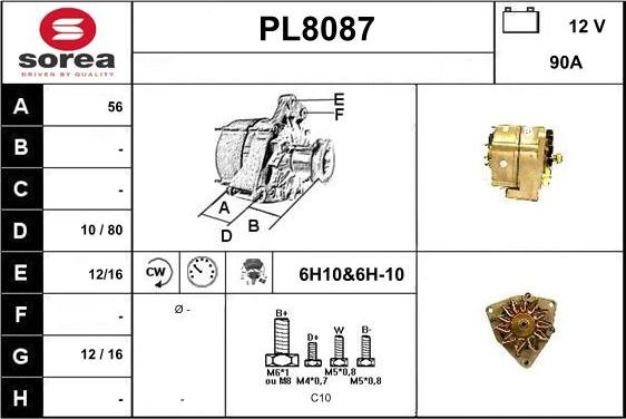 SNRA PL8087 - Ģenerators autodraugiem.lv