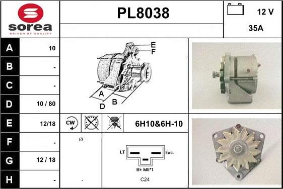 SNRA PL8038 - Ģenerators autodraugiem.lv