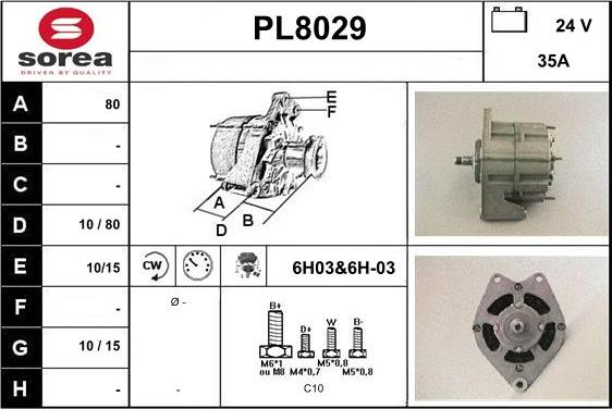 SNRA PL8029 - Ģenerators autodraugiem.lv