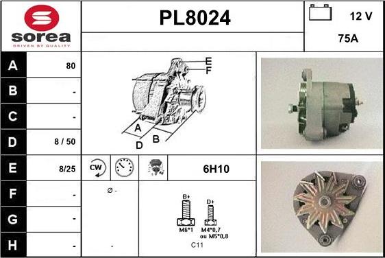 SNRA PL8024 - Ģenerators autodraugiem.lv