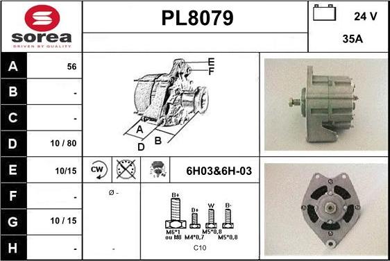 SNRA PL8079 - Ģenerators autodraugiem.lv