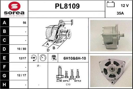 SNRA PL8109 - Ģenerators autodraugiem.lv