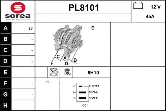 SNRA PL8101 - Ģenerators autodraugiem.lv