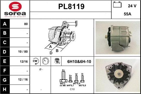 SNRA PL8119 - Ģenerators autodraugiem.lv