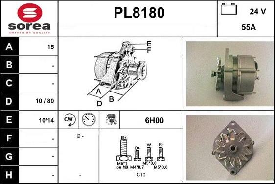 SNRA PL8180 - Ģenerators autodraugiem.lv