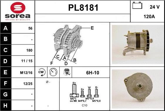 SNRA PL8181 - Ģenerators autodraugiem.lv