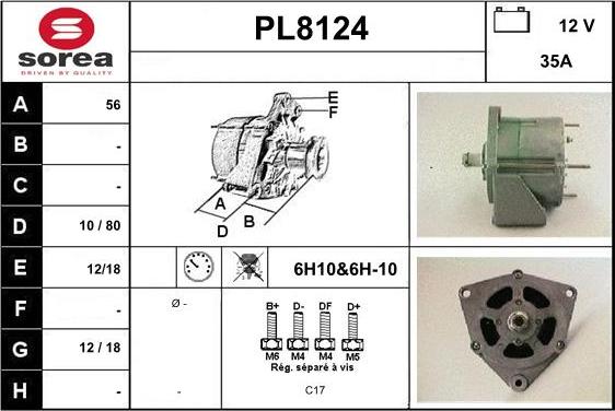 SNRA PL8124 - Ģenerators autodraugiem.lv