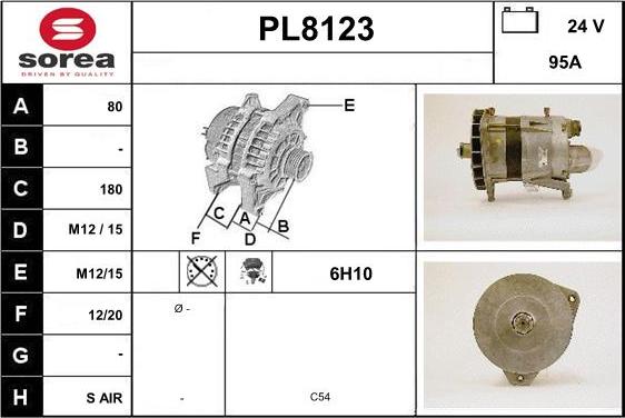 SNRA PL8123 - Ģenerators autodraugiem.lv