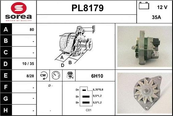 SNRA PL8179 - Ģenerators autodraugiem.lv