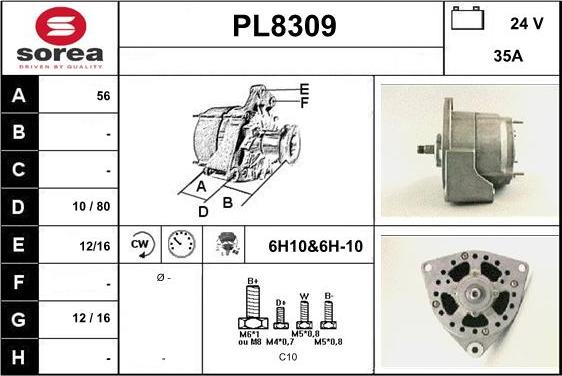 SNRA PL8309 - Ģenerators autodraugiem.lv