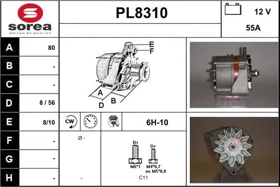 SNRA PL8310 - Ģenerators autodraugiem.lv